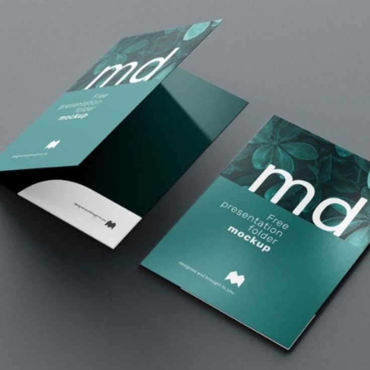 Folders with business card slots